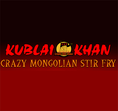 Kublai Khan Crazy Mongolian Stir Fry - Sugar Land Logo